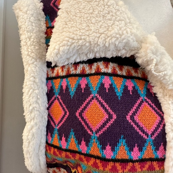Johnny Was Yuya Sherpa Reversible Sweater Vest XL NWT‎ $398 - Picture 4 of 12